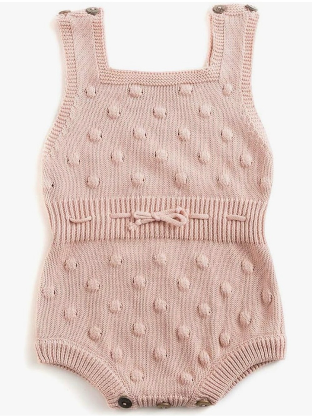 NWT Knit Bubble Romper - Blush Pink 18-24m 100% Cotton
